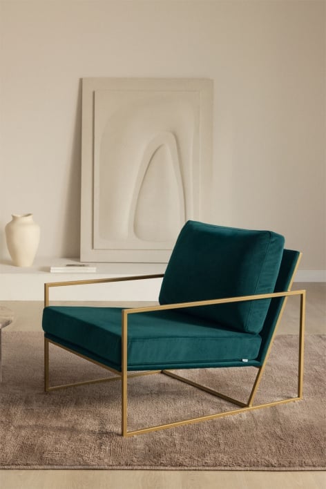 Fauteuil en velours Nilo