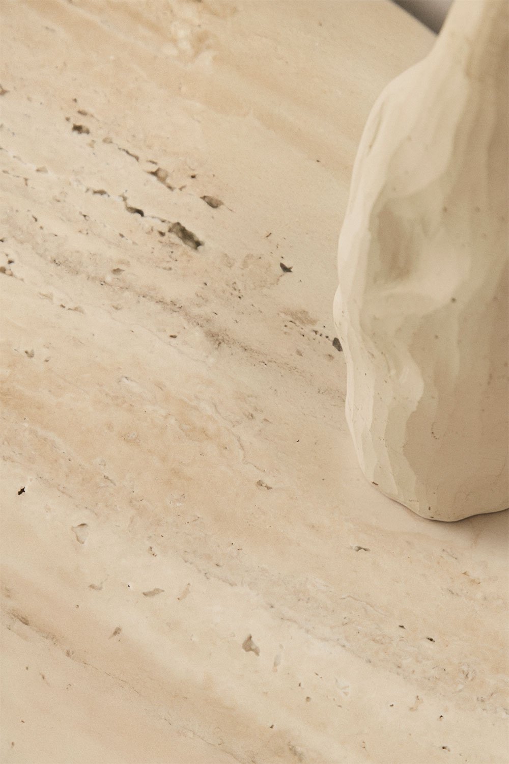 Console d'entrée 120x40 cm en pierre naturelle et acier inoxydable Moreila, image de la galerie 2