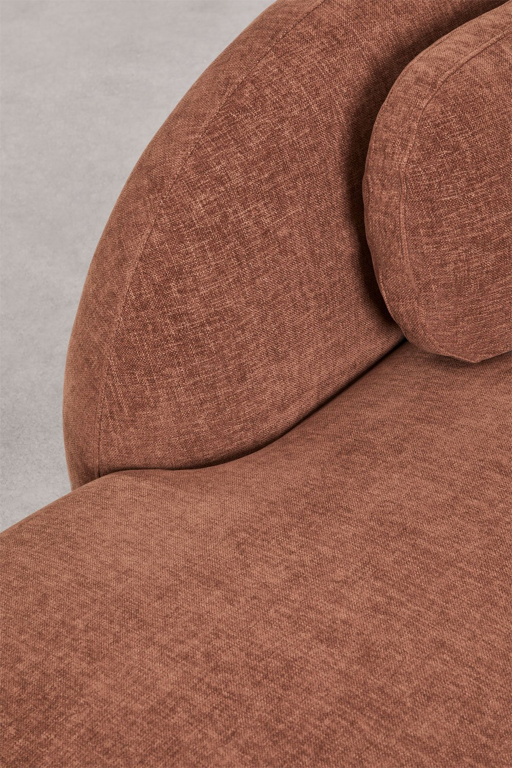 Canapé modulaire 3 pièces avec méridienne gauche en chenille Coquette, image de la galerie 4