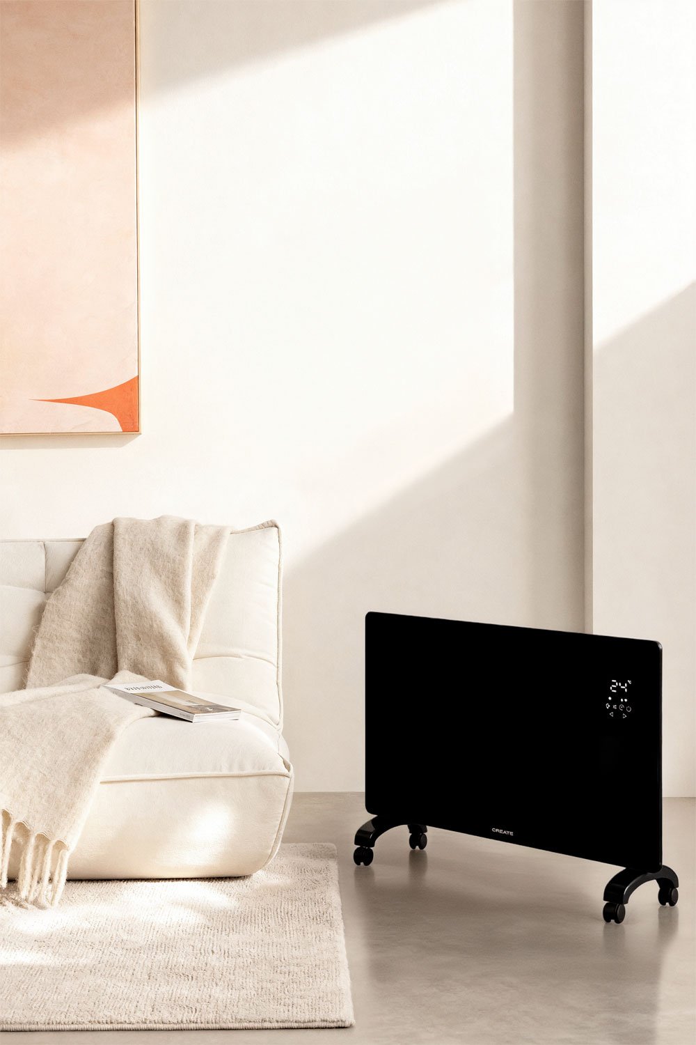 CREATE - WARM CRYSTAL 2500W - Convecteur électrique en verre avec WiFi, image de la galerie 1
