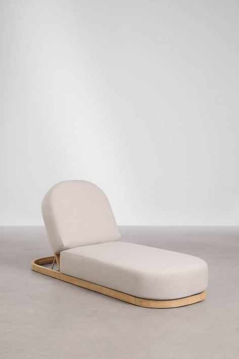 Chaise longue inclinable en bois d'acacia Verona