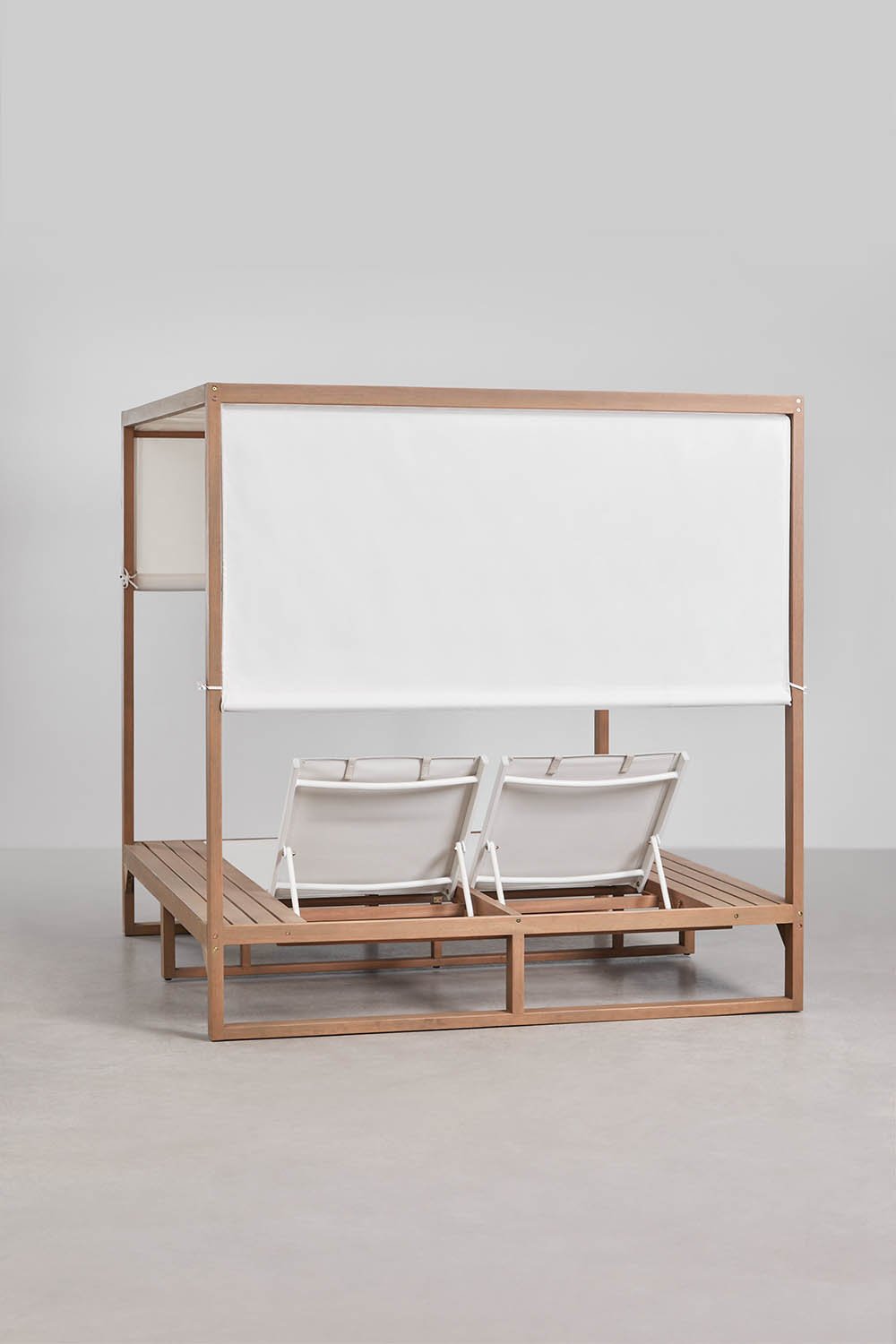 Lit balinais inclinable en bois d'eucalyptus Dune, image de la galerie 5