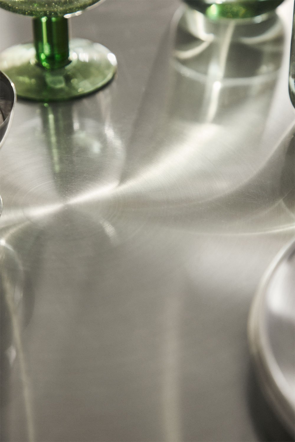 Table de salle à manger ronde en acier inoxydable Xiren, image de la galerie 2