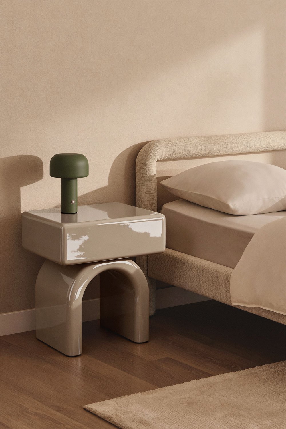 Table de chevet rectangulaire 50x40 cm en MDF Volire, image de la galerie 1