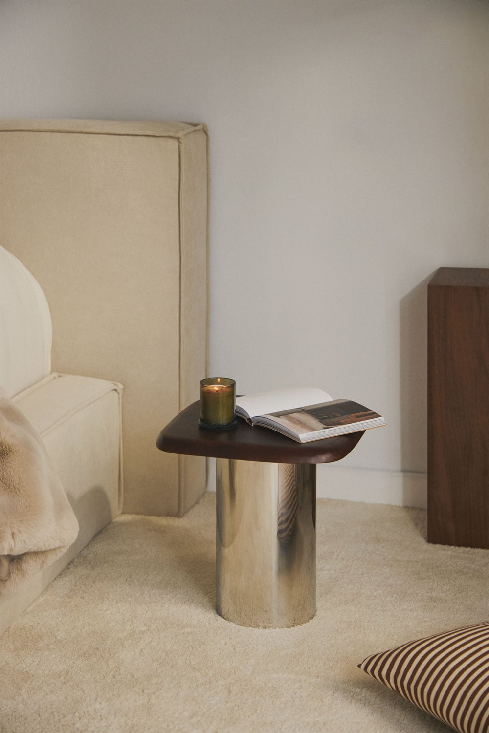 Table de chevet carrée 40x40 cm Merieines, image de la galerie 1