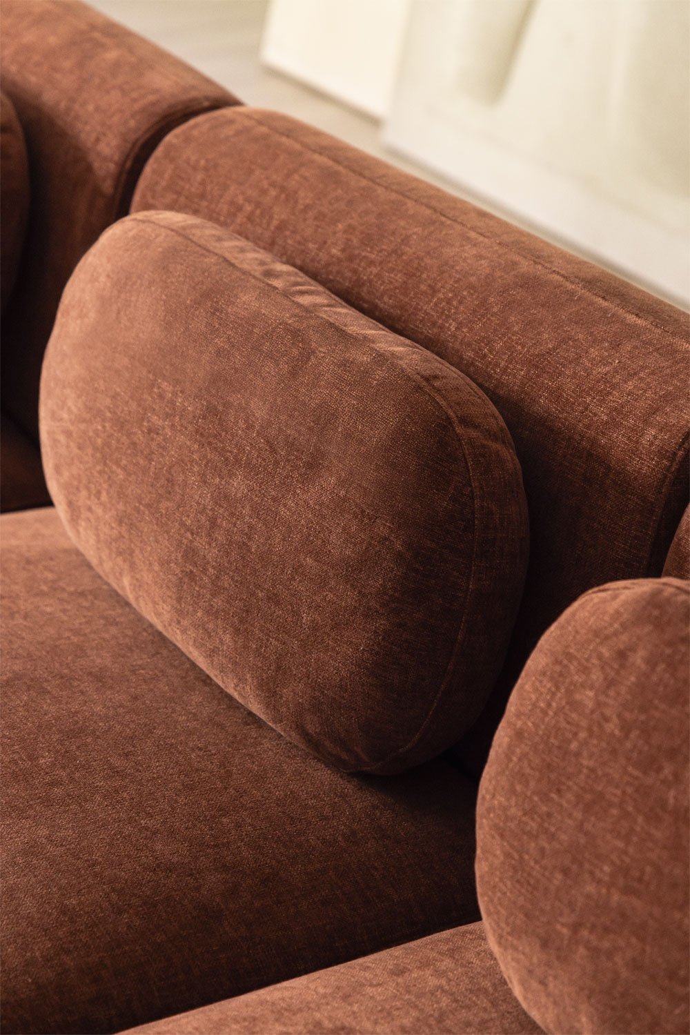 Canapé modulaire avec chaise longue droite 3 pièces en chenille Coquette, image de la galerie 2