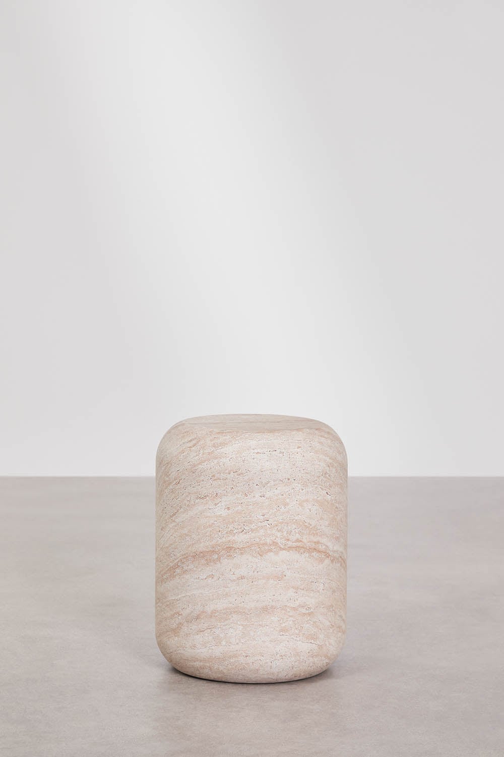 Lot de 2 tables de chevet rondes Ø35 cm en ciment Fonelas, image de la galerie 3