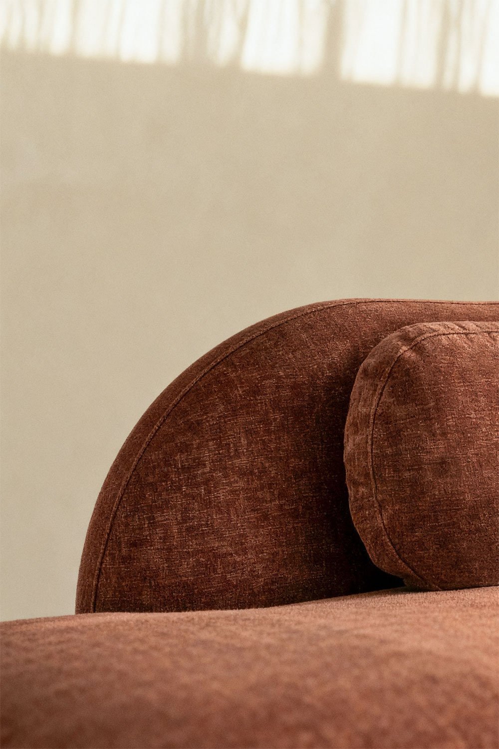 Canapé modulaire avec méridienne droite en 2 pièces avec divan gauche en chenille Coquette, image de la galerie 2