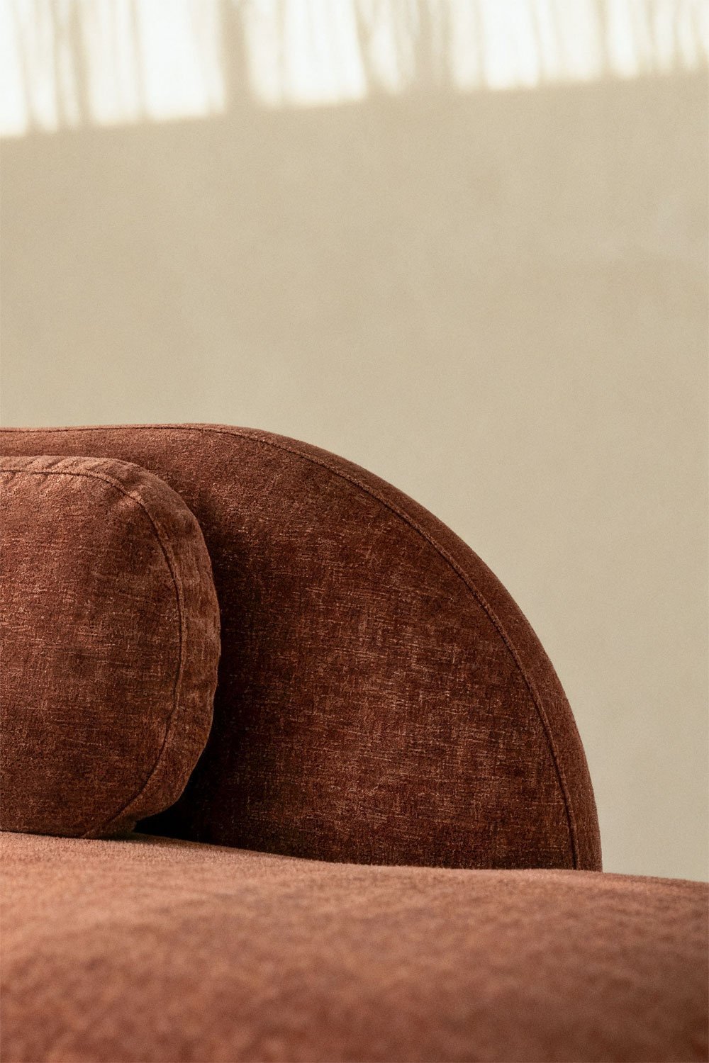 Canapé modulaire avec méridienne gauche en 2 pièces et divan droit en chenille Coquette, image de la galerie 2