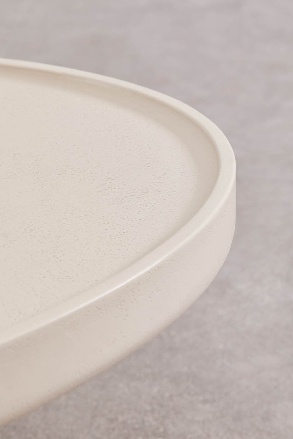 Table basse de jardin ovale 110x60 cm en ciment Darwys, image de la galerie 4