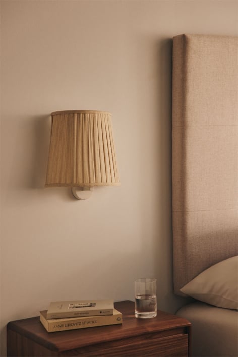 Applique mural en tissu effet lin Juliana