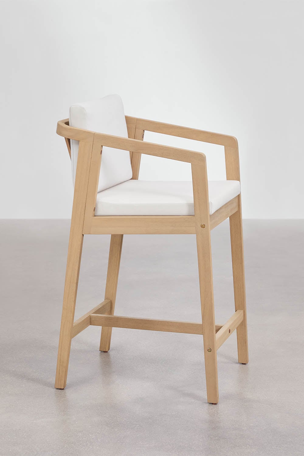 Tabouret de jardin haut en bois d'acacia Kaela, image de la galerie 2