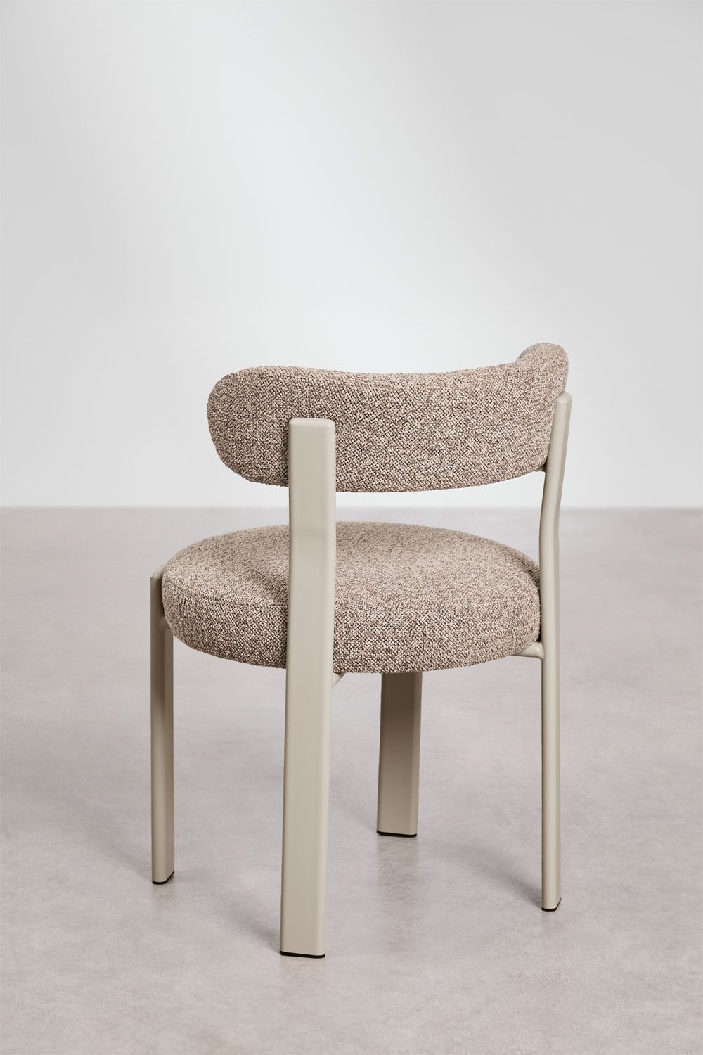 Chaise de salle à manger rembourrée et en fer Jolie, image de la galerie 5