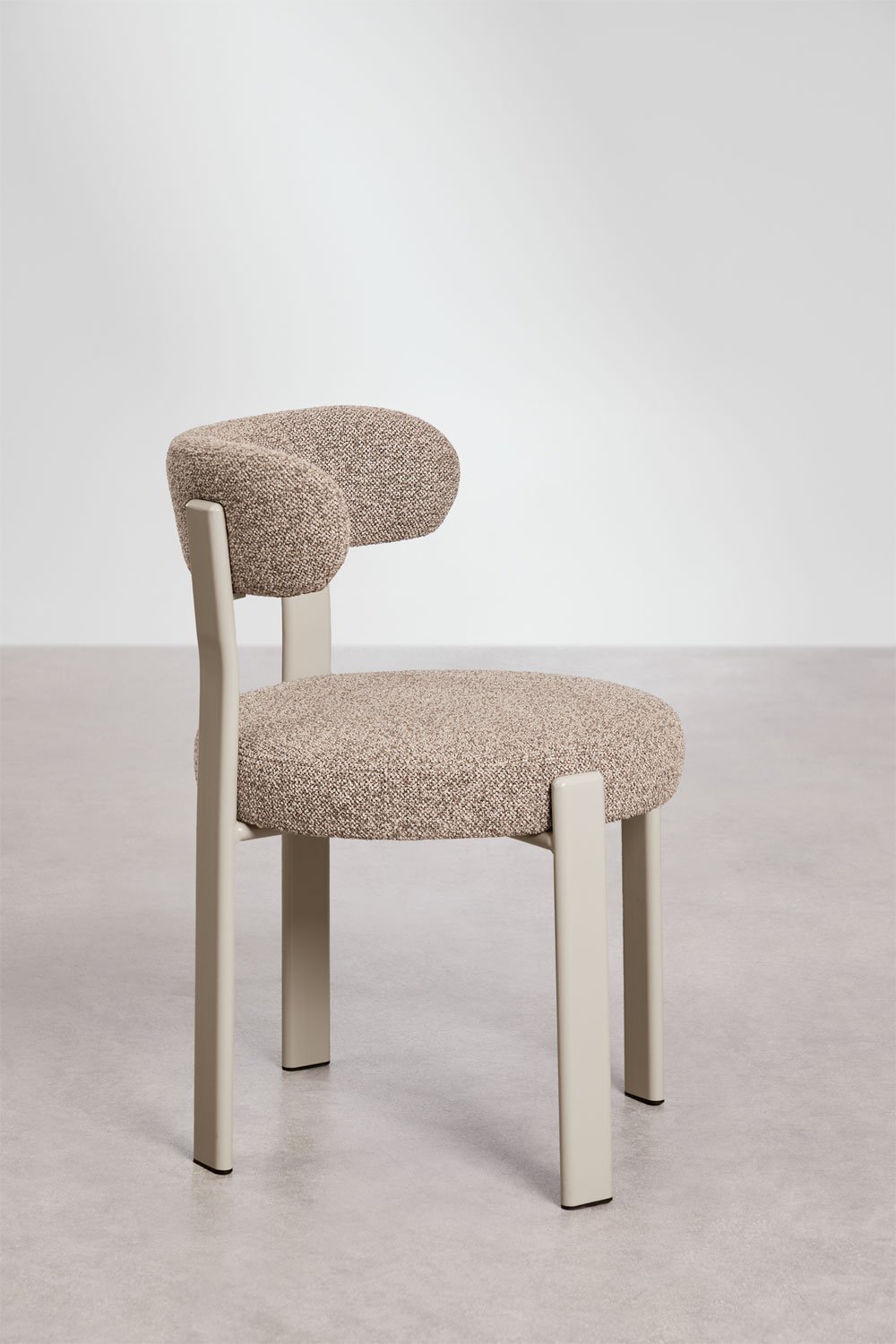 Pack de 2 chaises de salle à manger rembourrées et en fer Jolie, image de la galerie 4