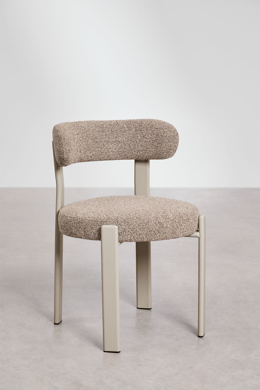 Pack de 4 chaises de salle à manger rembourrées et en fer Jolie, image de la galerie 3