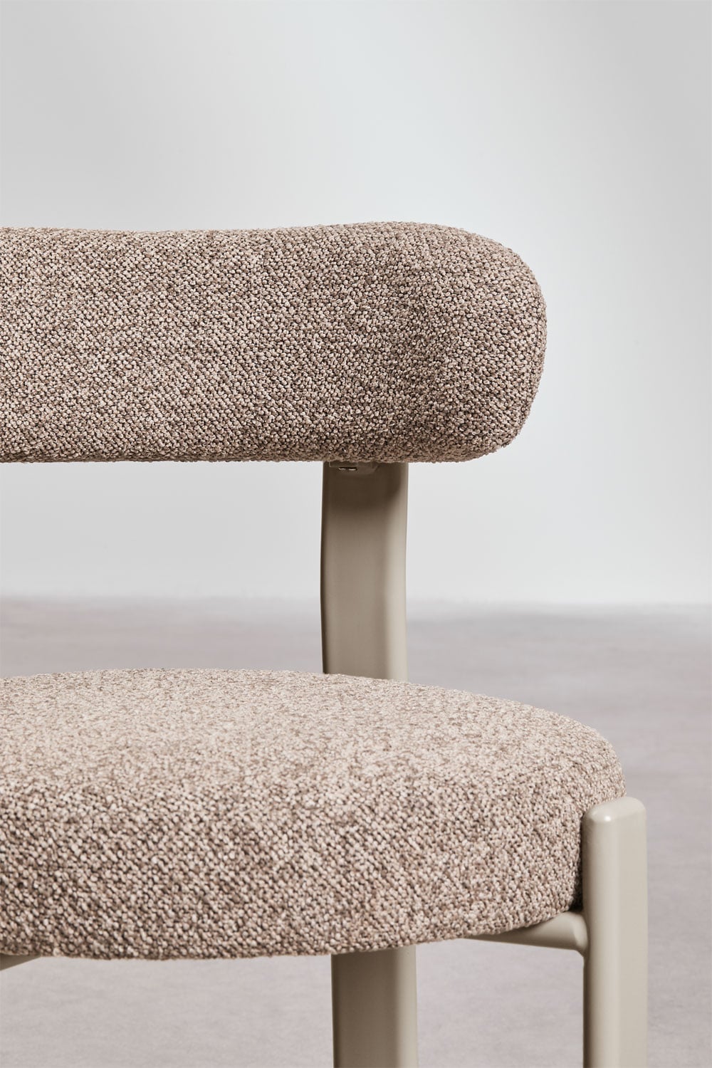 Pack de 4 chaises de salle à manger rembourrées et en fer Jolie, image de la galerie 6