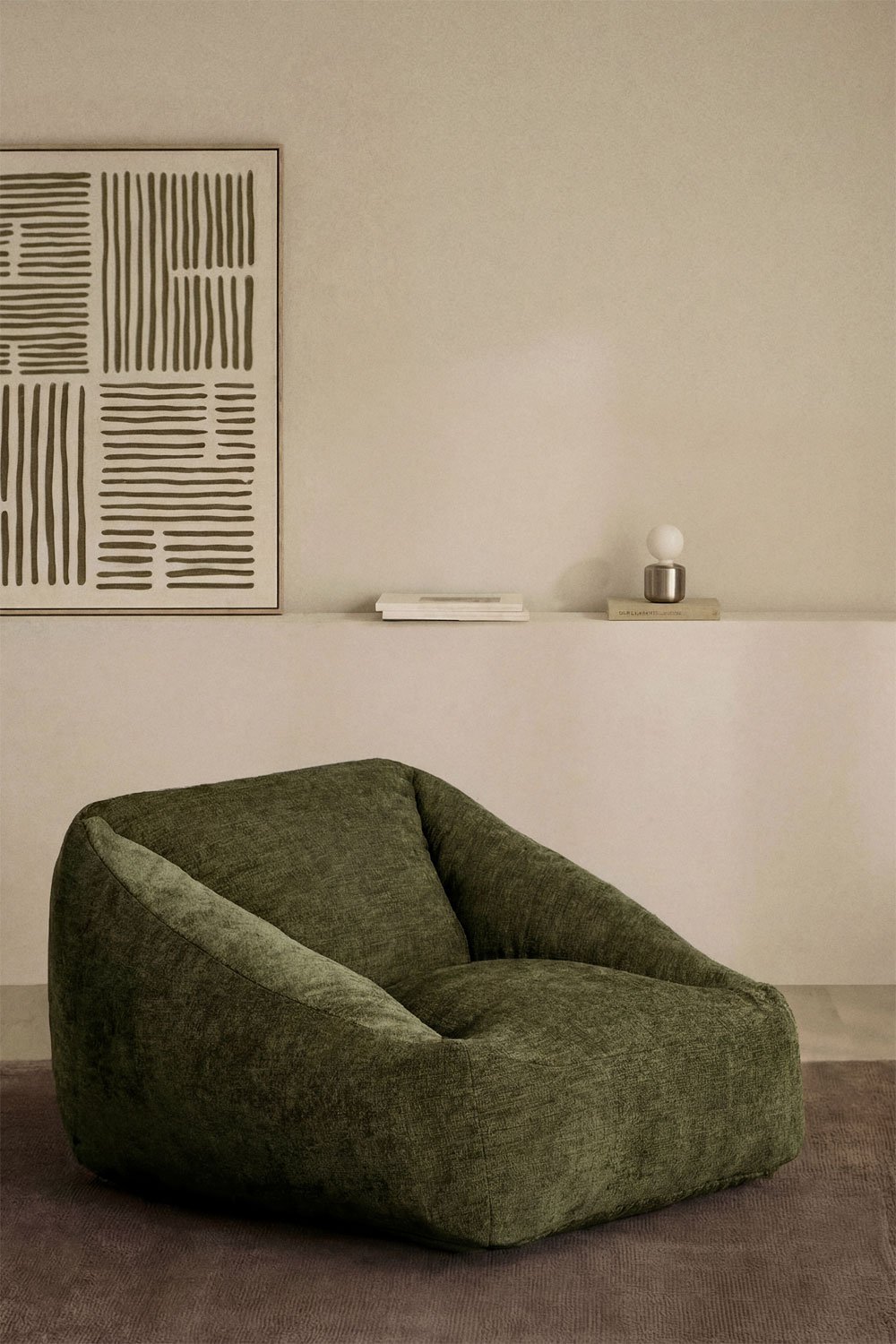 Fauteuil pouf rembourré Thiago, image de la galerie 1