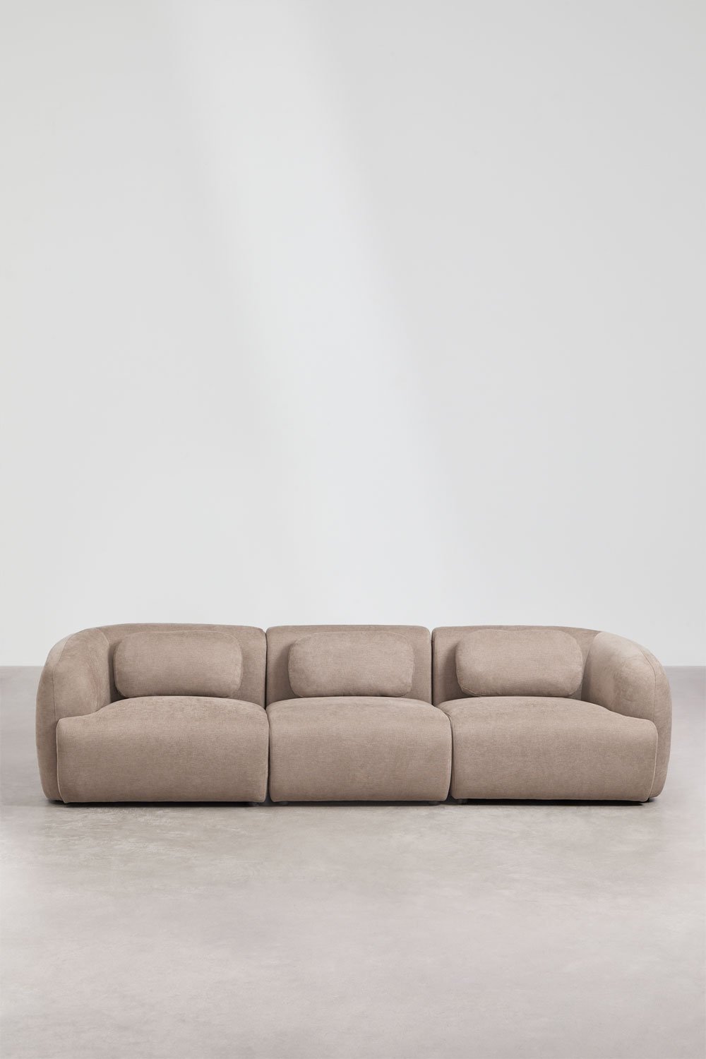 Canapé modulaire 3 pièces en chenille Coquette, image de la galerie 5