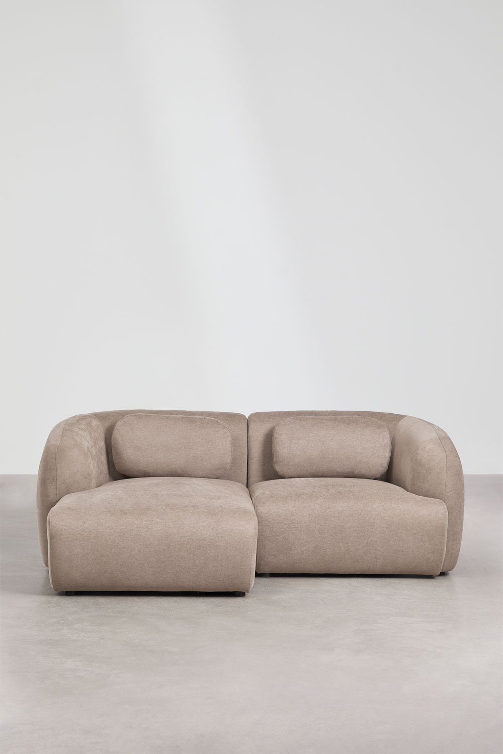 Canapé modulable avec méridienne gauche en chenille Coquette, 2 pièces, image de la galerie 5