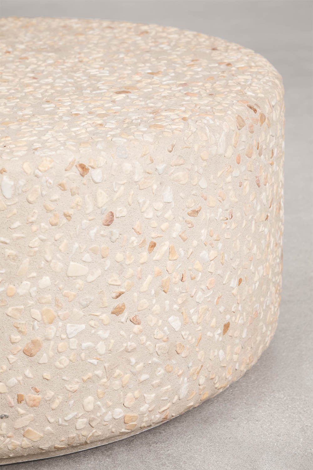 Table basse de jardin ronde Ø90 cm en ciment Elyndra, image de la galerie 3