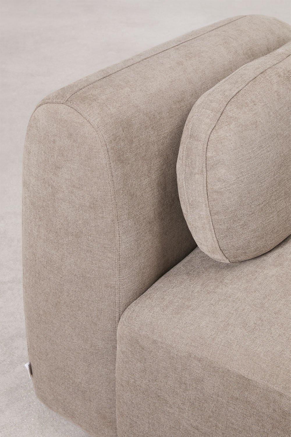 Canapé modulaire avec méridienne gauche en 3 pièces et divan droit en chenille Coquette, image de la galerie 11