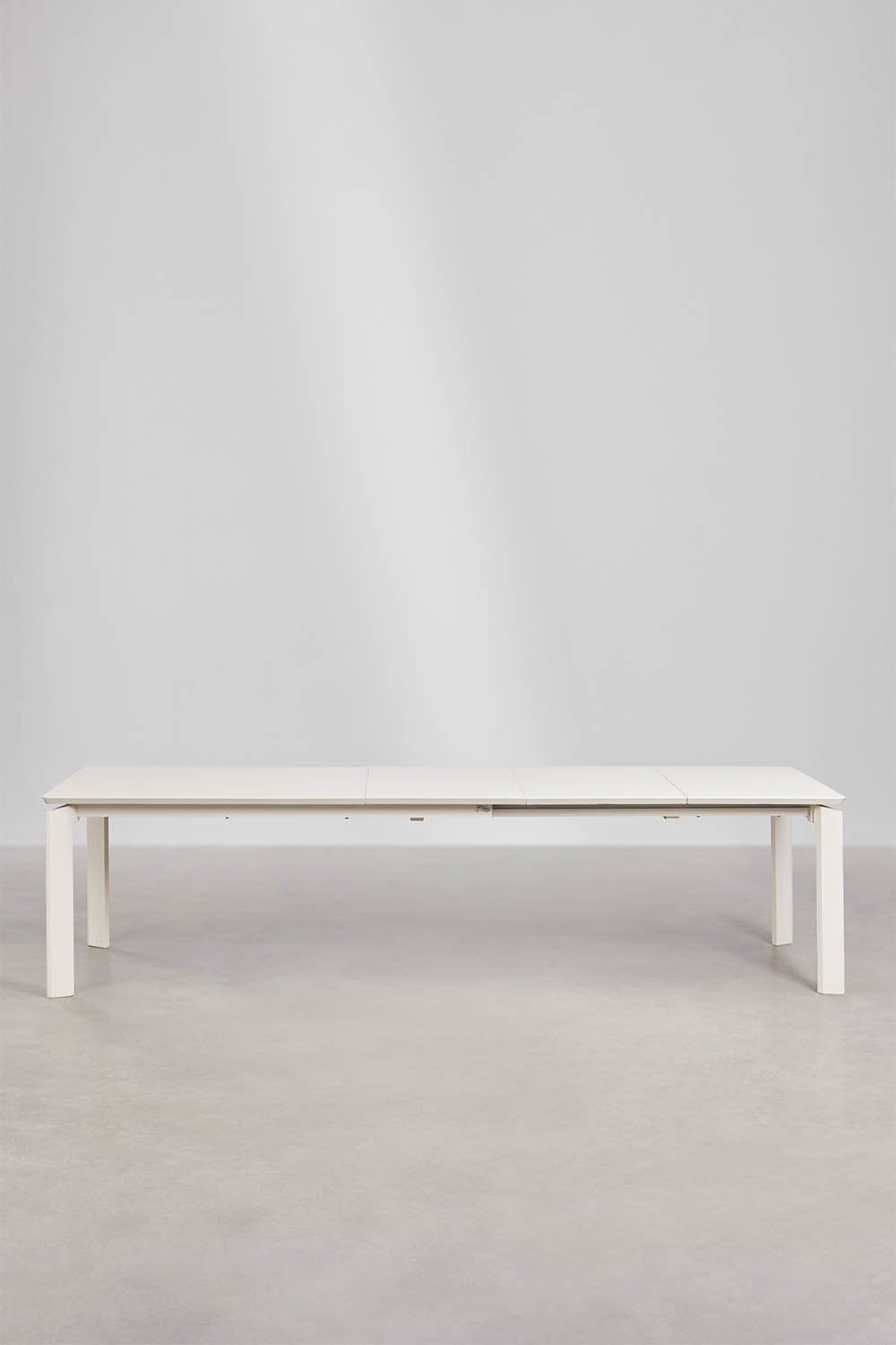 Table à manger rectangulaire extensible en aluminium Milenca 180-300x100 cm, image de la galerie 4