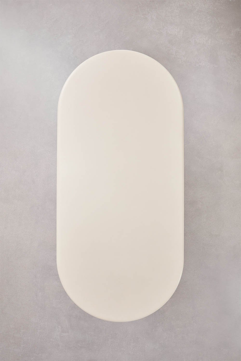 Table de jardin ovale 220x100 cm en ciment Namara, image de la galerie 6