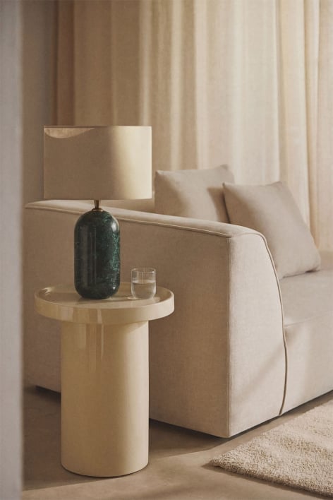 Lampe de table en pierre naturelle Yalvira