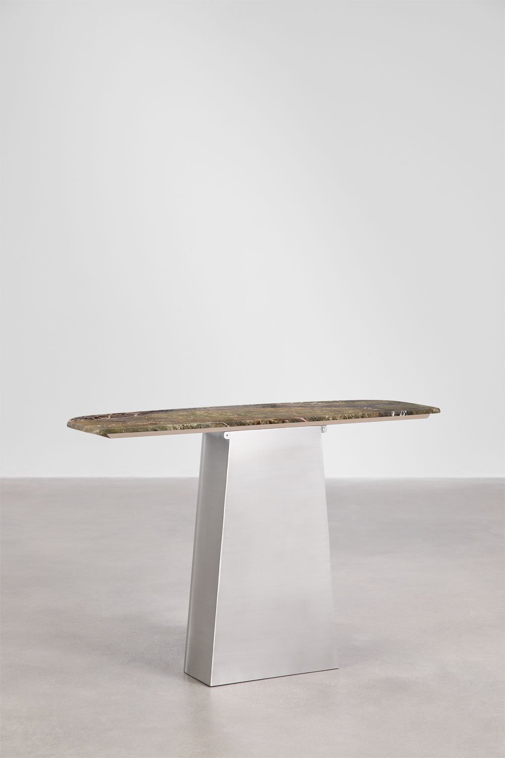Console d'entrée 120x40 cm en pierre naturelle et acier inoxydable Moreila, image de la galerie 4
