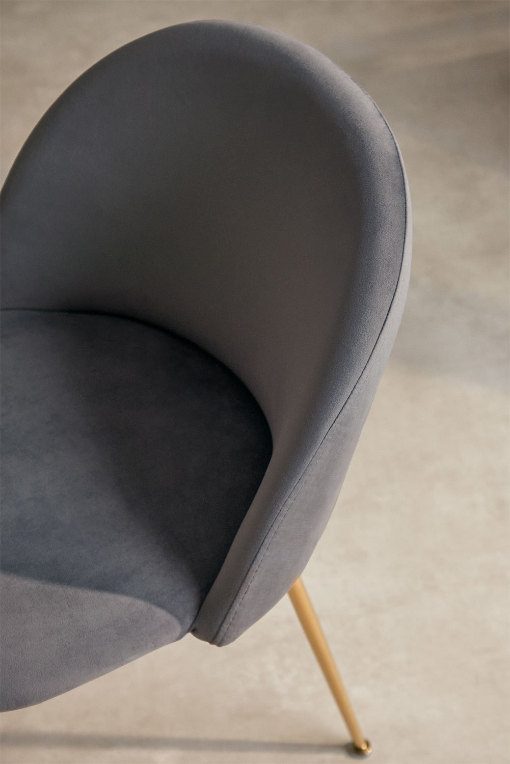 Chaise de salle à manger en velours Kana Design, image de la galerie 2