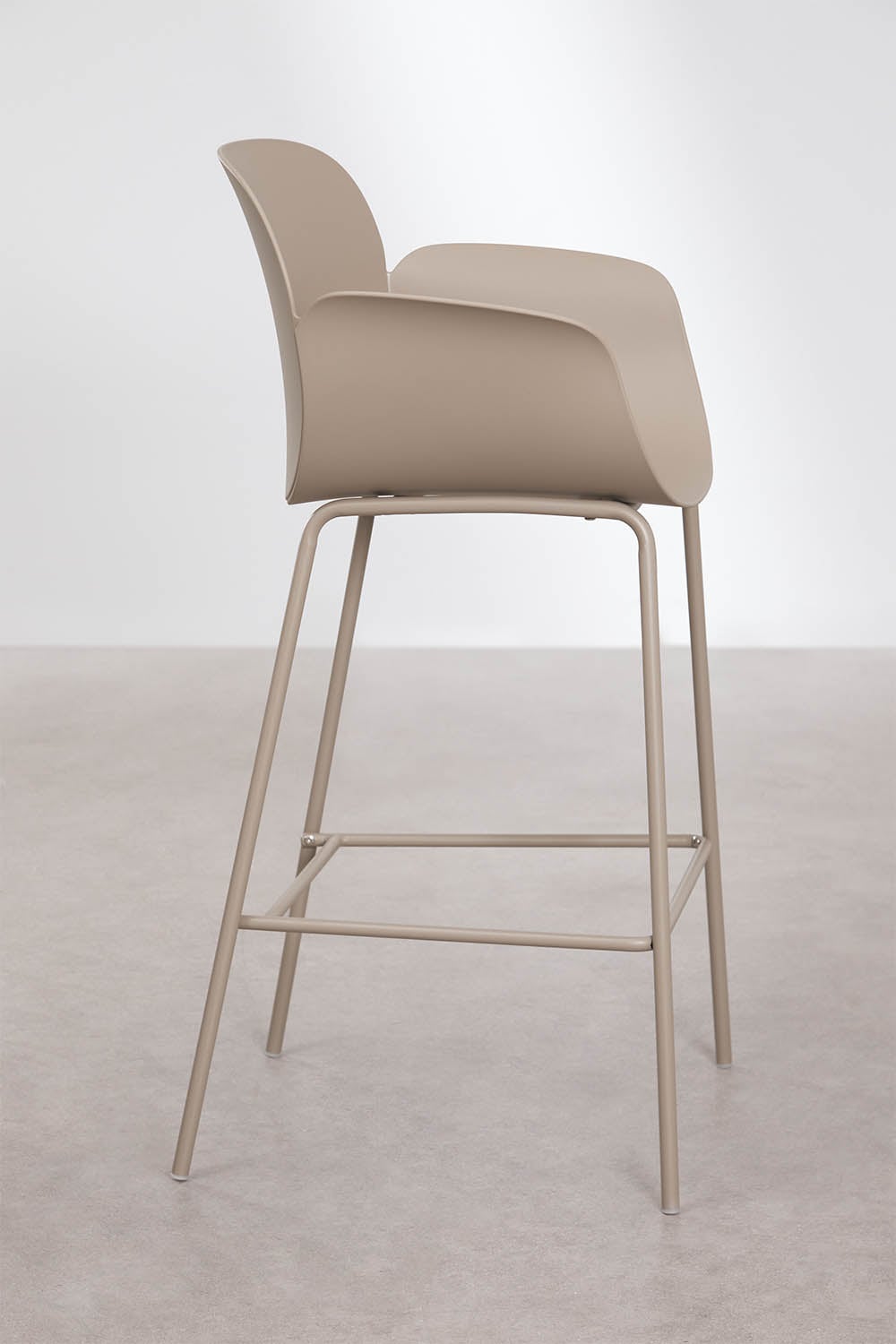 Pack de 2 tabourets hauts en polypropylène et acier Lynette, image de la galerie 2