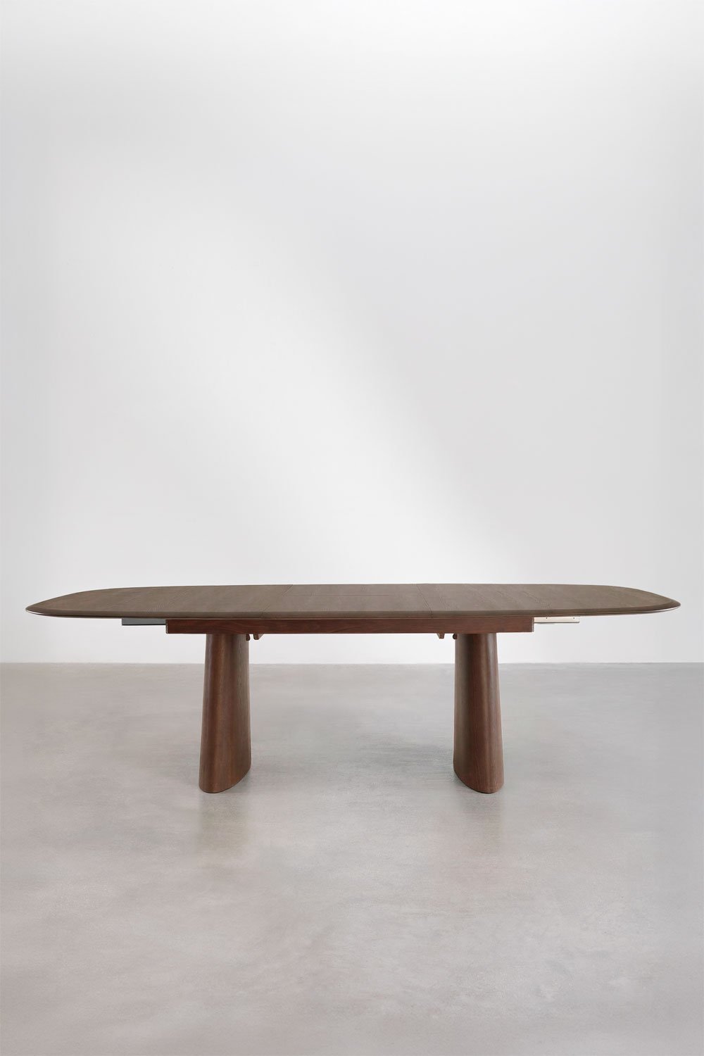Table à manger ovale extensible en MDF et placage de frêne Nuveta, image de la galerie 6