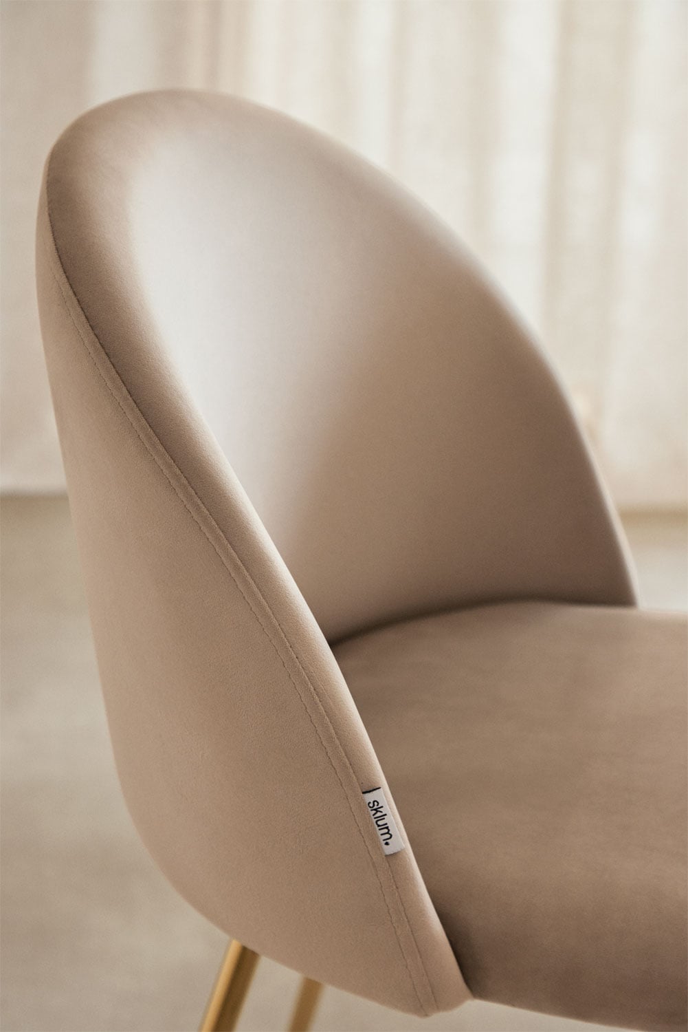 Pack de 4 chaises de salle à manger en velours Kana Design, image de la galerie 2