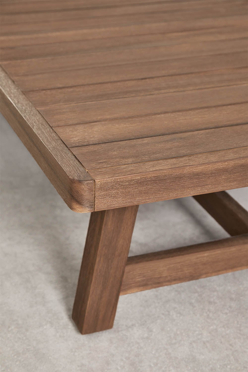 Table basse rectangulaire de jardin 130x75 cm en bois d'acacia Dubai, image de la galerie 6