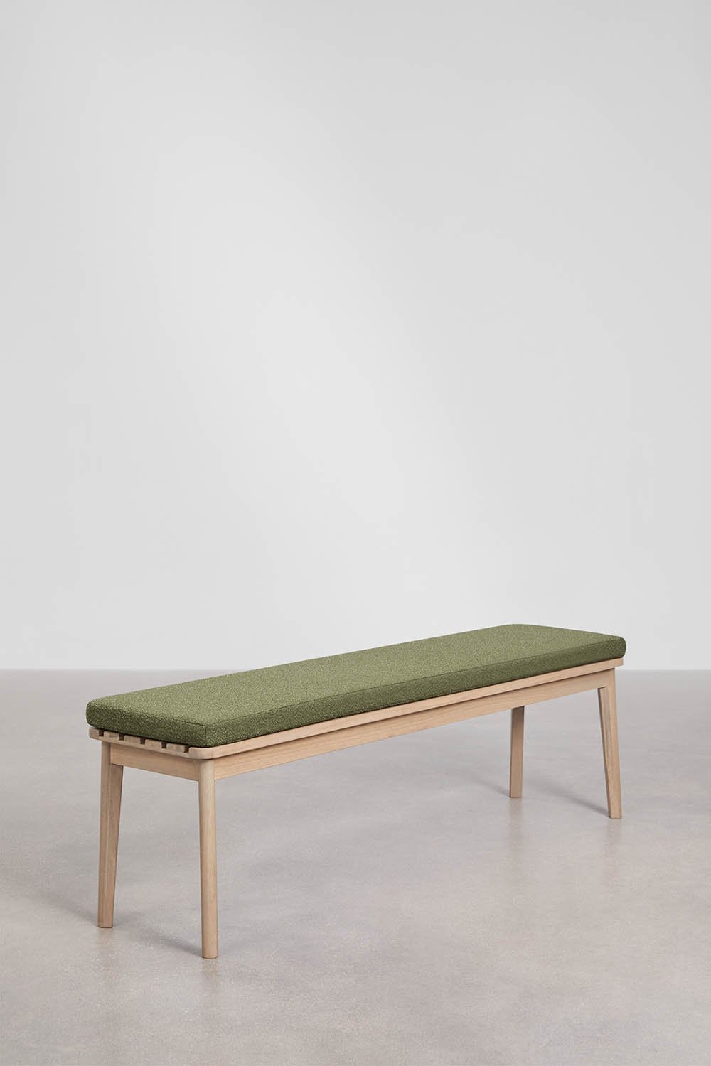 Banc de jardin 160 cm en bois d'acacia et tissu Kaela, image de la galerie 3
