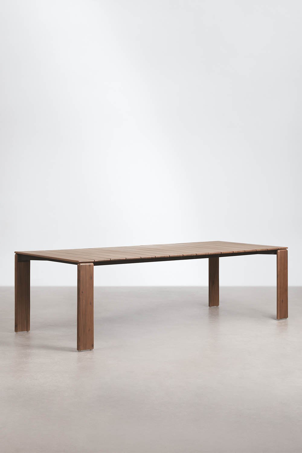 Table à manger rectangulaire en bois d'acacia Kandroa, image de la galerie 1