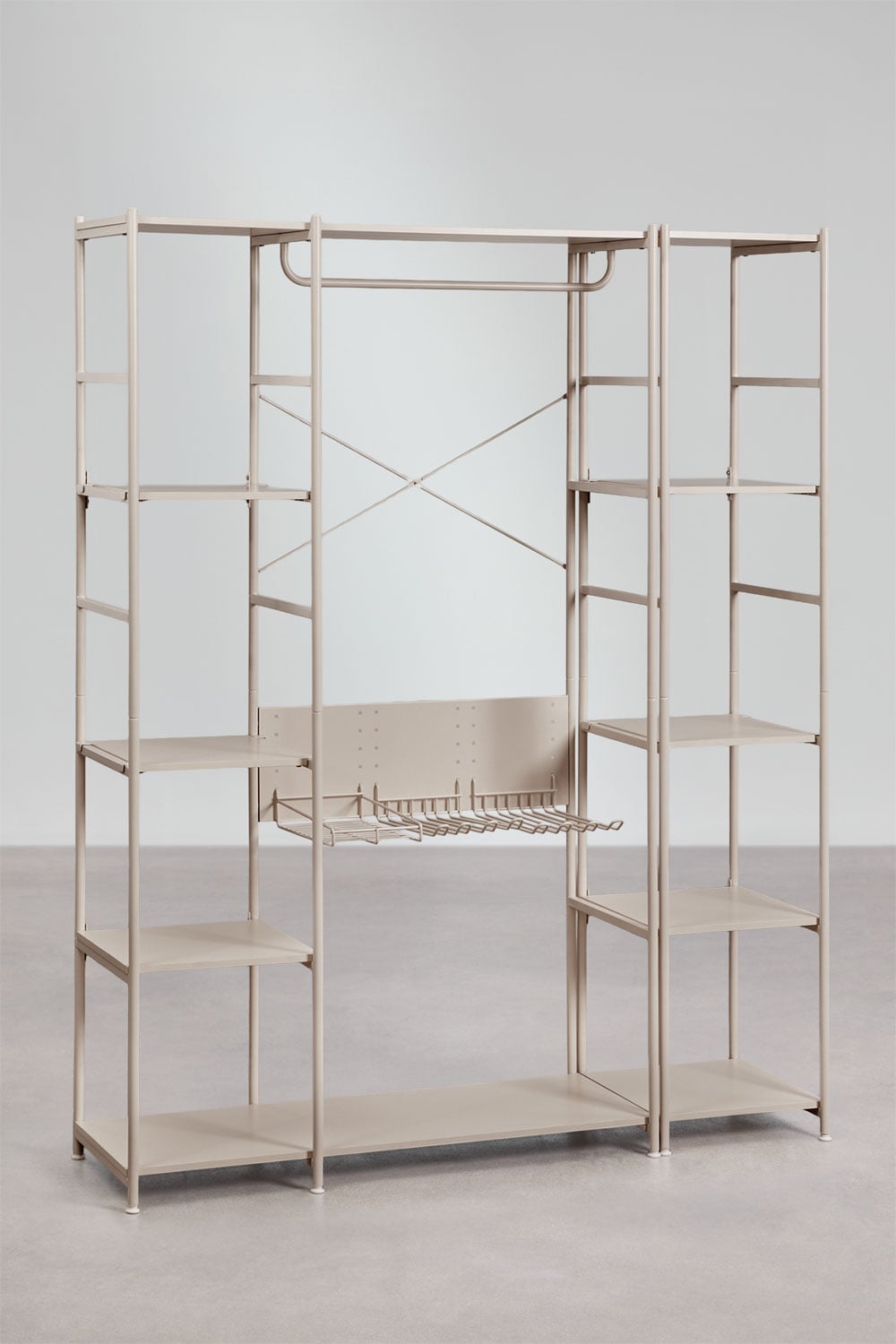 Armoire modulaire ouverte 2 pièces avec étagère en fer Elviah, image de la galerie 3