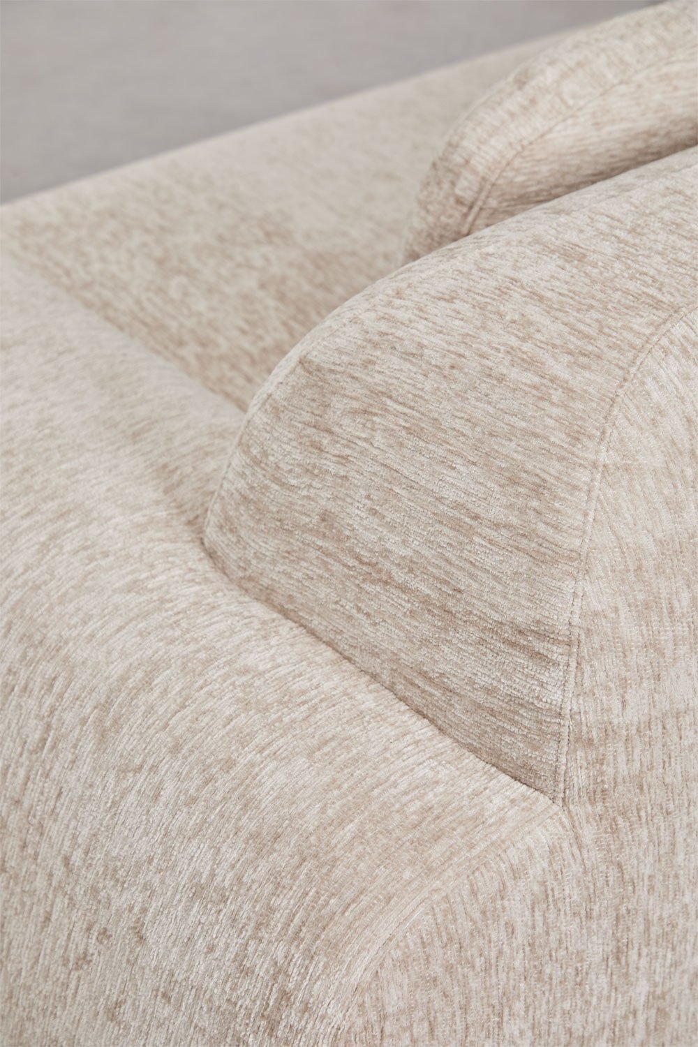 Module d'angle droit avec accoudoir pour canapé modulaire en chenille emballé sous vide Merida, image de la galerie 5