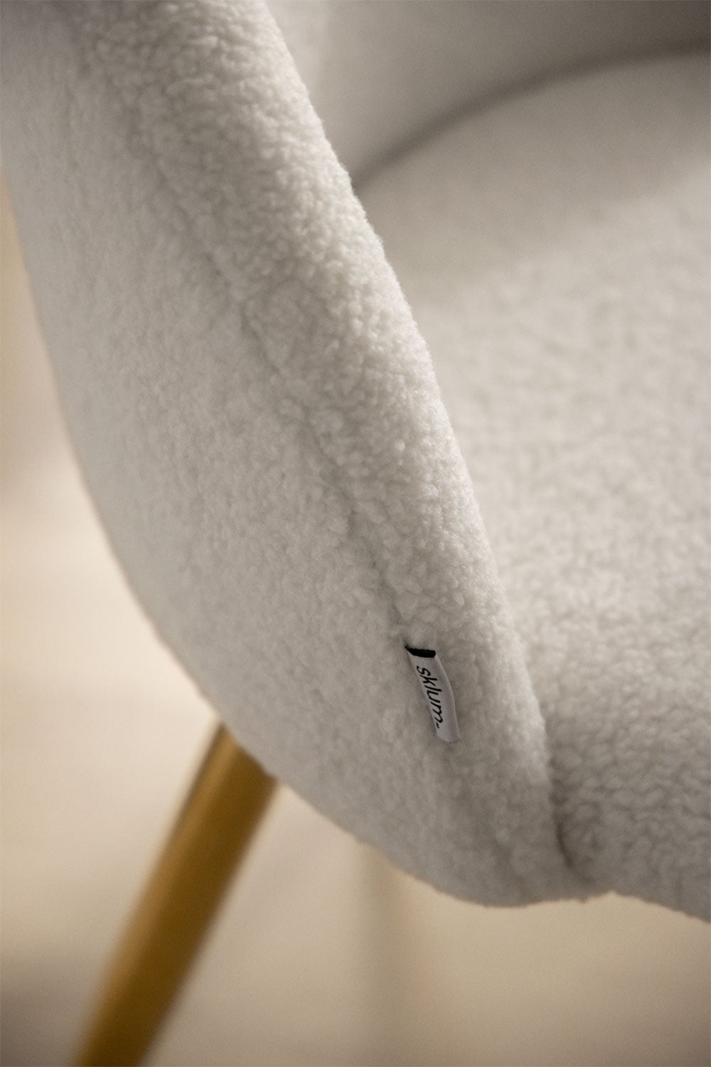 Pack de 2 chaises de salle à manger en tissu mouton Kana, image de la galerie 2