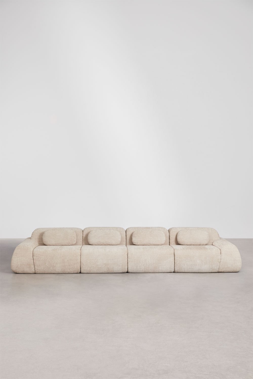 Canapé modulaire 4 pièces en chenille emballé sous vide Merida, image de la galerie 5