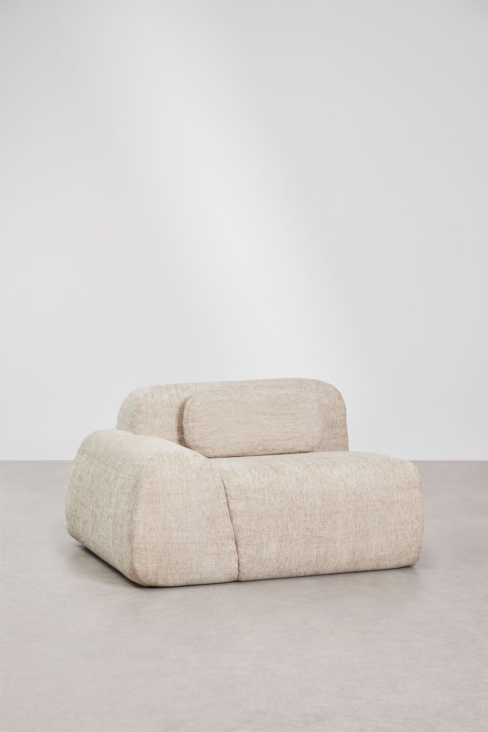 Canapé d'angle modulaire 5 pièces en chenille emballé sous vide Merida, image de la galerie 6