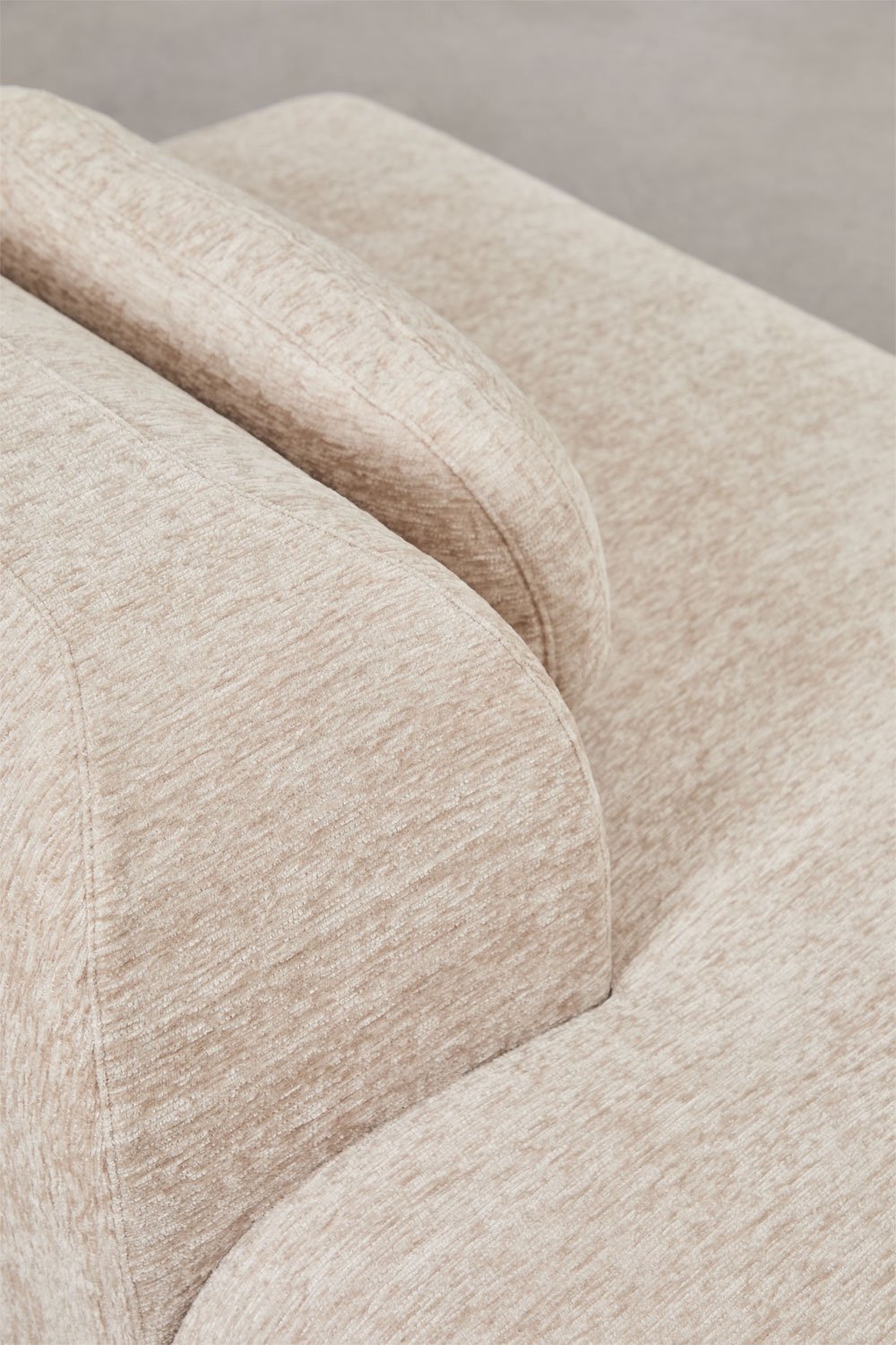 Canapé d'angle modulaire 2 pièces avec méridienne gauche en chenille emballé sous vide Merida, image de la galerie 5