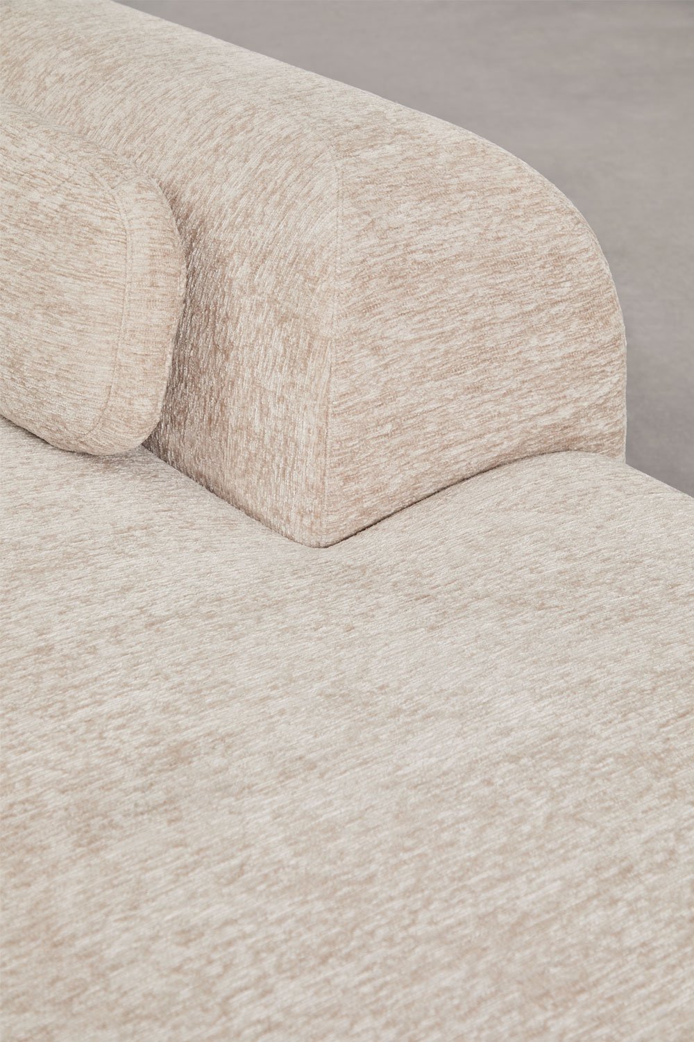 Canapé d'angle modulaire 2 pièces avec méridienne droite en chenille emballé sous vide Merida, image de la galerie 10