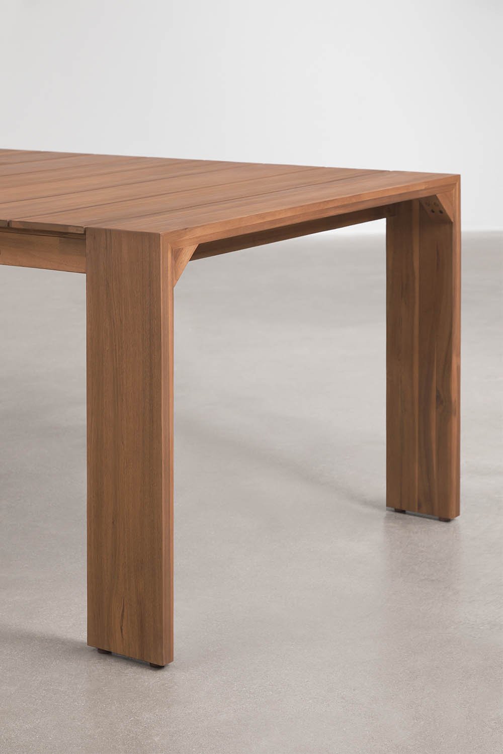 Table de salle à manger rectangulaire 220x100 cm en bois d'acacia Mirelen, image de la galerie 3