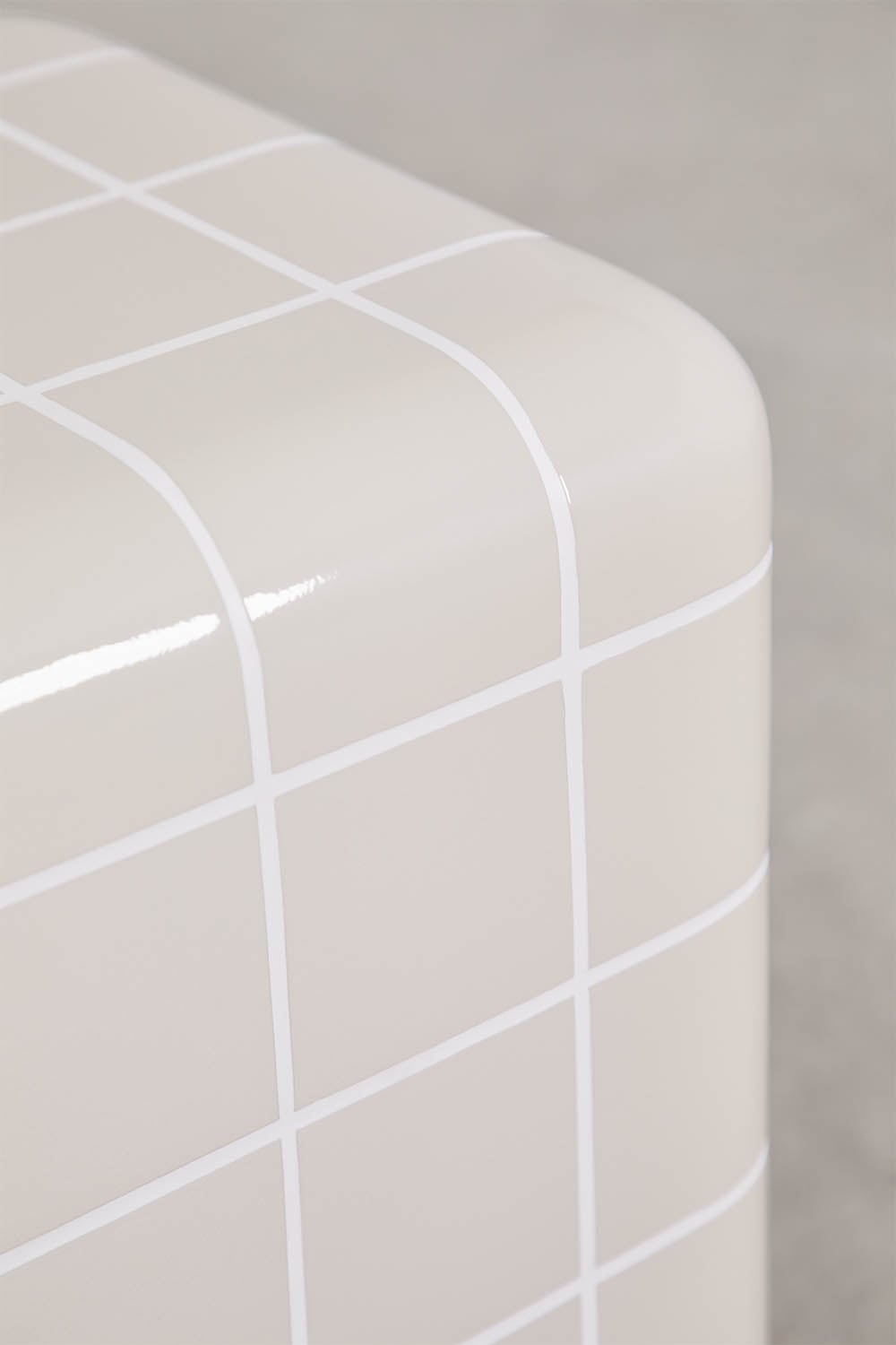 Table d'appoint carrée 30x30 cm effet ciment carreau Eleonor, image de la galerie 4