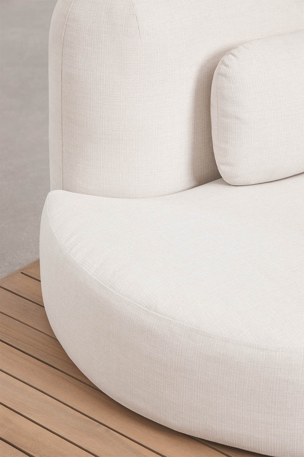 Module d'angle gauche pour canapé modulaire de jardin en bois d'acacia Gerard, image de la galerie 6