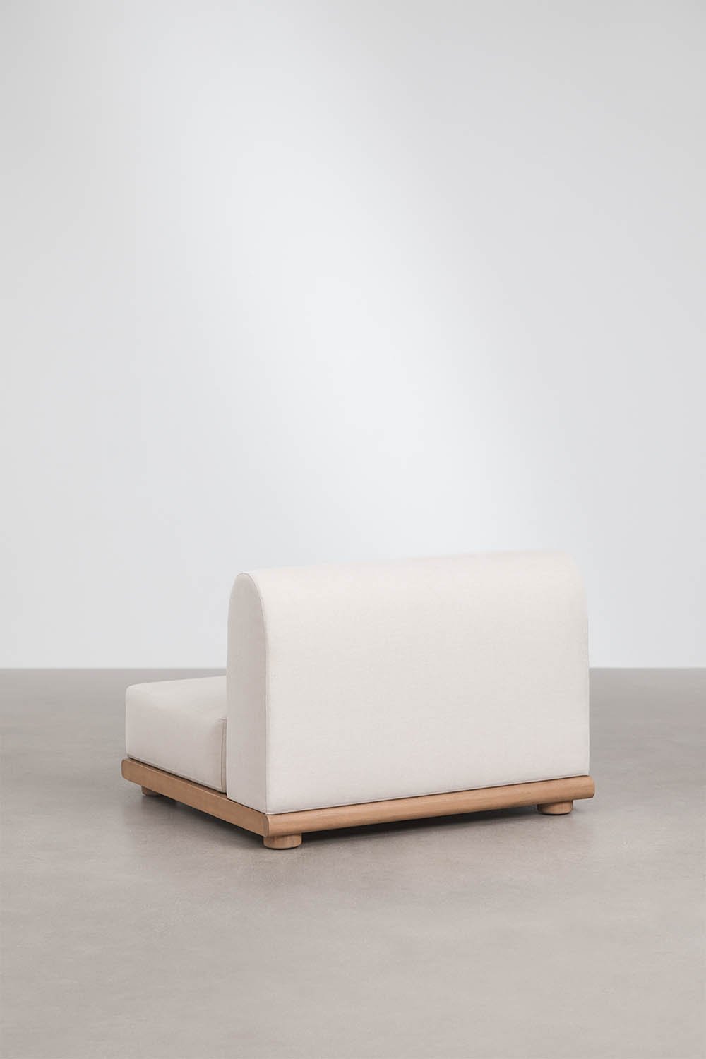 Module central droit pour canapé modulaire de jardin en bois d'acacia Gerard, image de la galerie 4