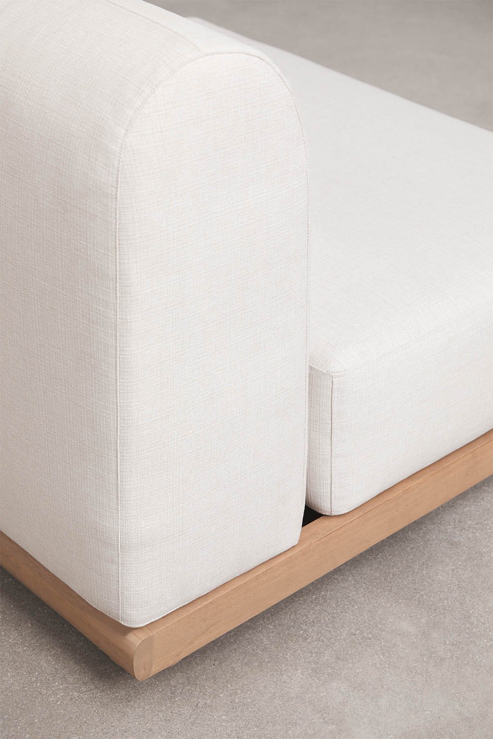 Module central droit pour canapé modulaire de jardin en bois d'acacia Gerard, image de la galerie 6