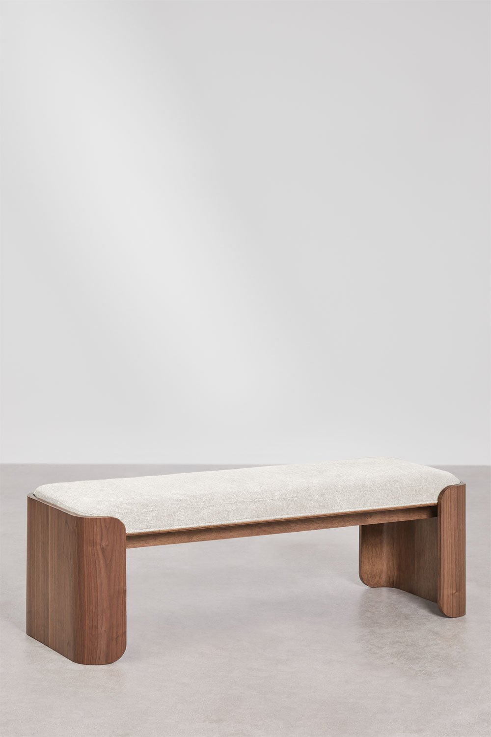Banc en bois de caoutchouc et placage Lofren, image de la galerie 3