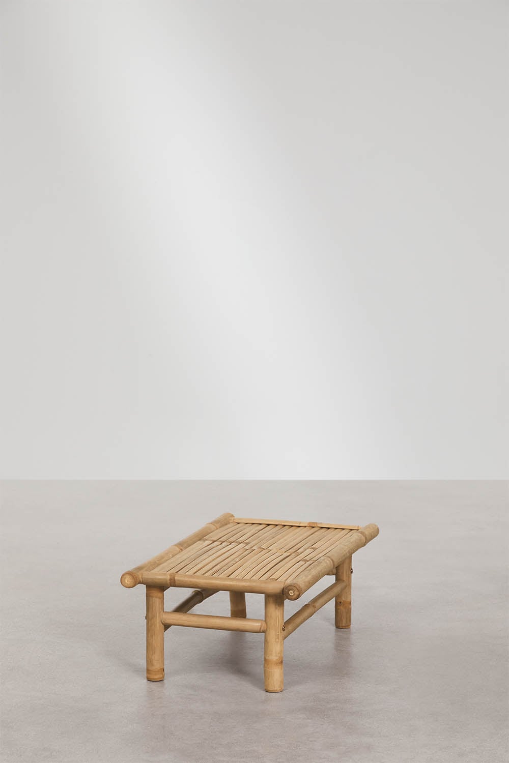Ensemble de jardin avec 2 fauteuils et table d'appoint rectangulaire 75x40 cm en bambou Isendra, image de la galerie 8